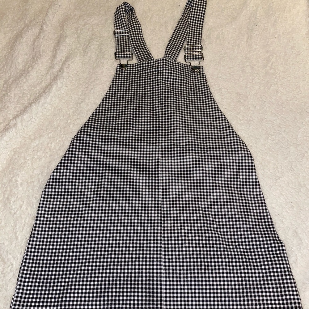 Gingham overall dress